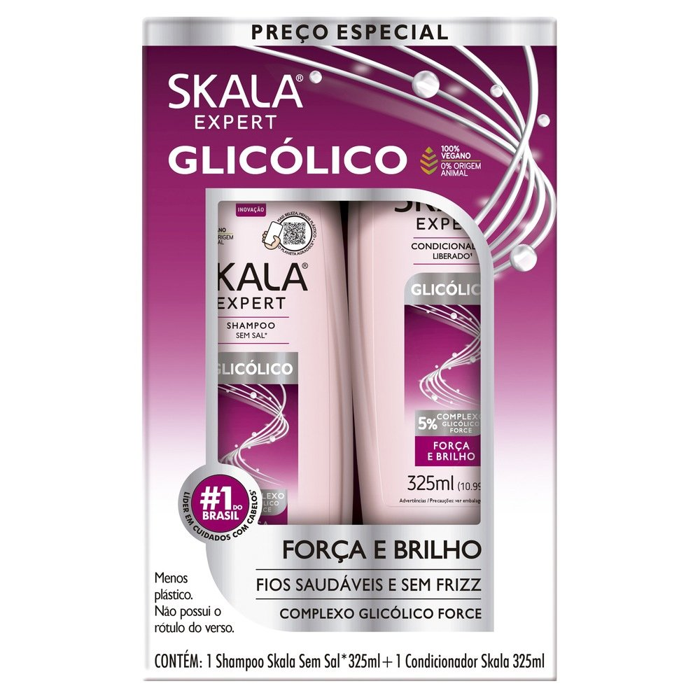 Shampoo + Condicionador Skala Genetiqs Força e Brilho 325ml Shampoo + Condicionador Skala Genetiqs Força e Brilho 325ml