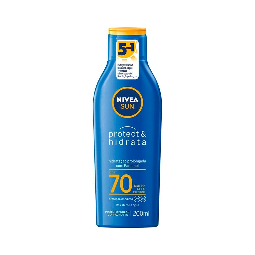 Protetor Solar Nivea Sun Protect & Hidrata FPS 70 200ml Protetor Solar Nivea Sun Protect & Hidrata FPS 70 200ml