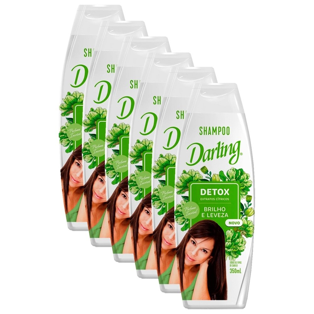 Shampoo Darling Detox 350ml - Embalagem com 6 Unidades Shampoo Darling Detox 350ml - Embalagem com 6 Unidades