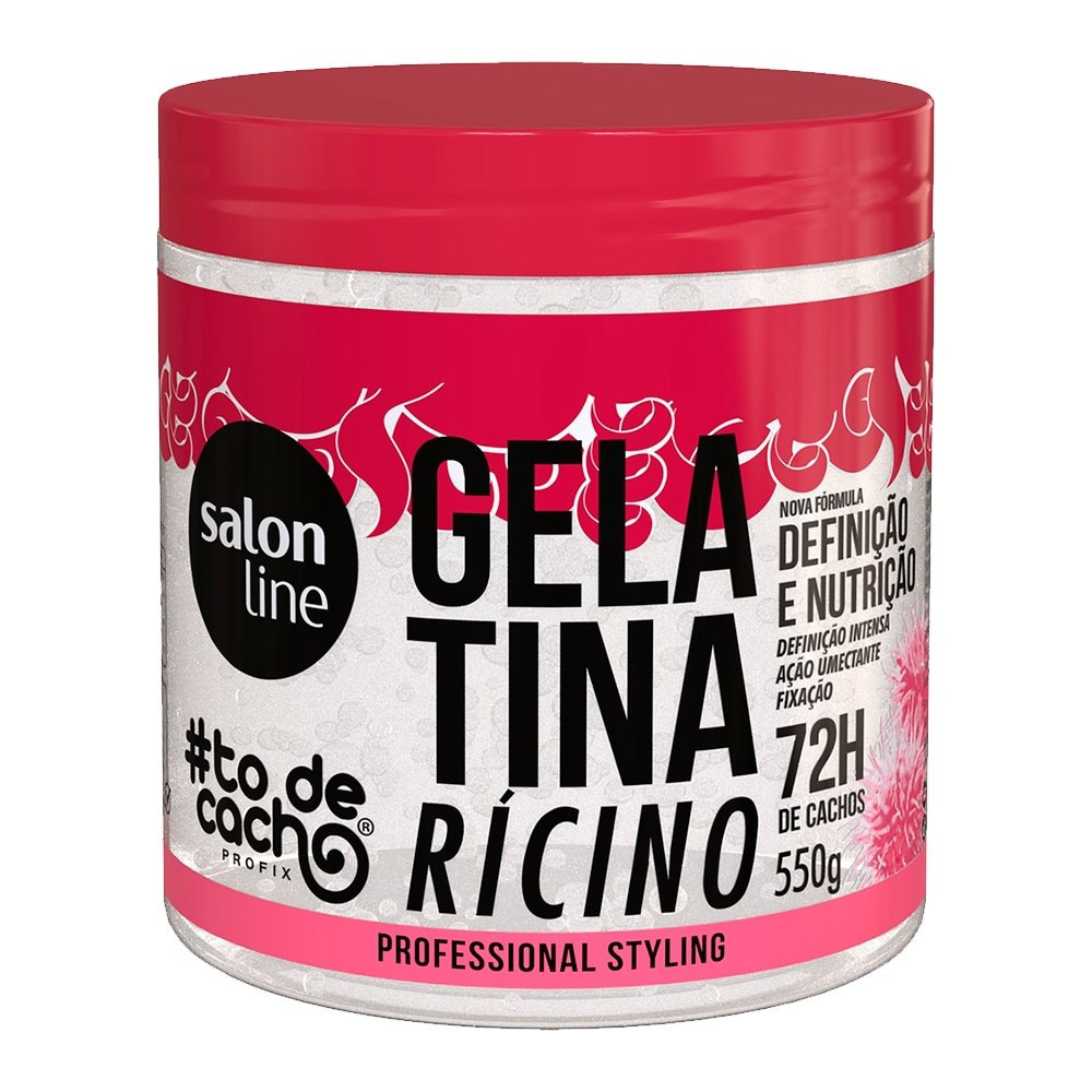 Gelatina Capilar Salon Line Tô de Cachos Ricino 550g Gelatina Capilar Salon Line Tô de Cachos Ricino 550g