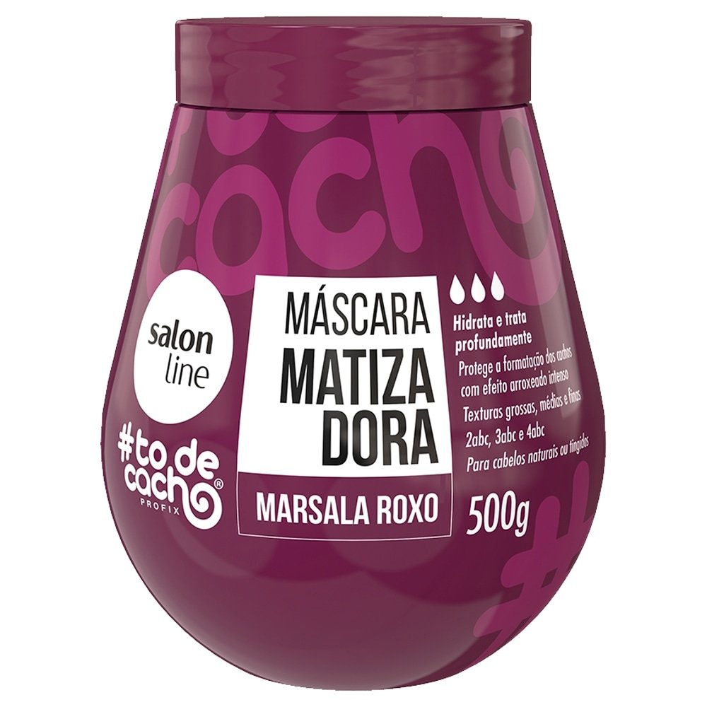 Máscara Hidratação Salon Line Tô de Cachos Matizadora Marsala Roxo 500g Máscara Hidratação Salon Line Tô de Cachos Matizadora Marsala Roxo 500g
