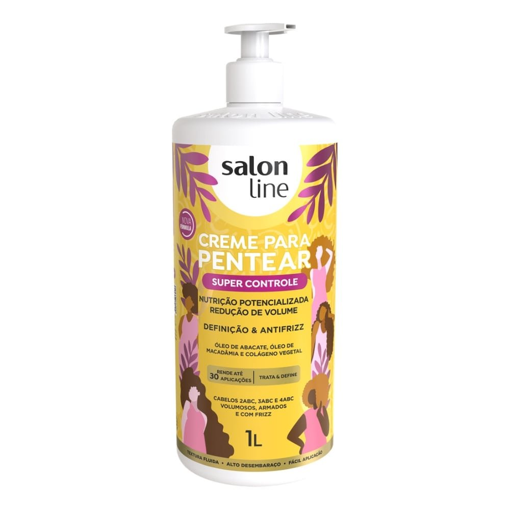 Creme para Pentear Salon Line Super Controle 1L Creme para Pentear Salon Line Super Controle 1L