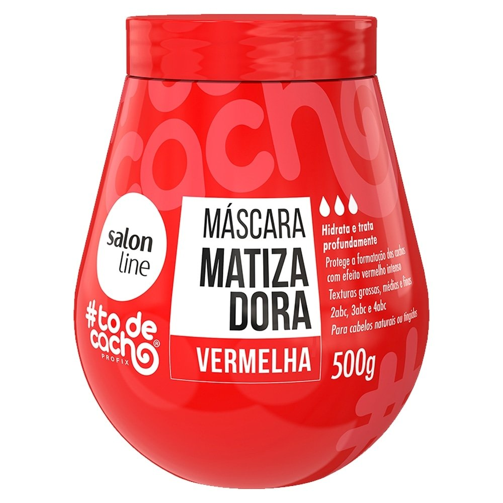 Máscara Hidratação Salon Line Tô de Cachos Matizadora Vermelha 500g Máscara Hidratação Salon Line Tô de Cachos Matizadora Vermelha 500g