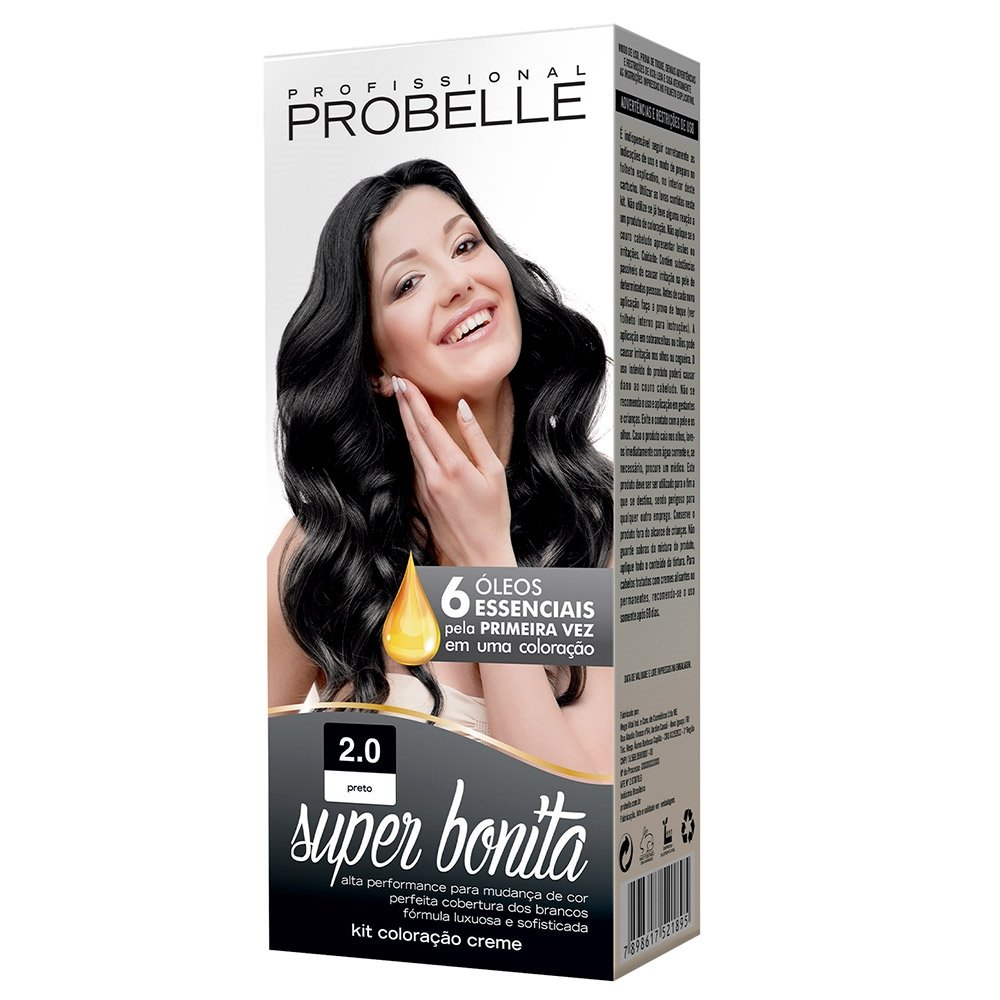Tintura Probelle Super Bonita 2.0 Preto 50ml
