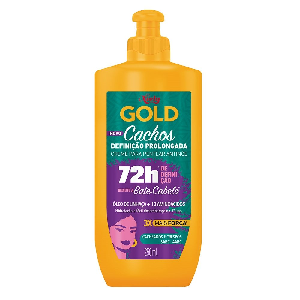 Creme para Pentear Niely Gold Cachos Definição Prolongada 250ml Creme para Pentear Niely Gold Cachos Definição Prolongada 250ml