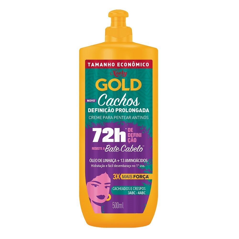 Creme para Pentear Niely Gold Cachos Definição Prolongada 500ml Creme para Pentear Niely Gold Cachos Definição Prolongada 500ml