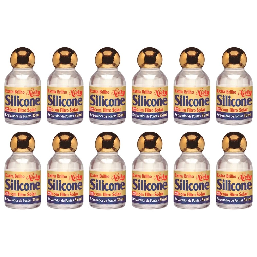 Reparador de Pontas Niely Gold Silicone Extra Brilho 35ml Embalagem com 12 Unidades Reparador de Pontas Niely Gold Silicone Extra Brilho 35ml Embalagem com 12 Unidades