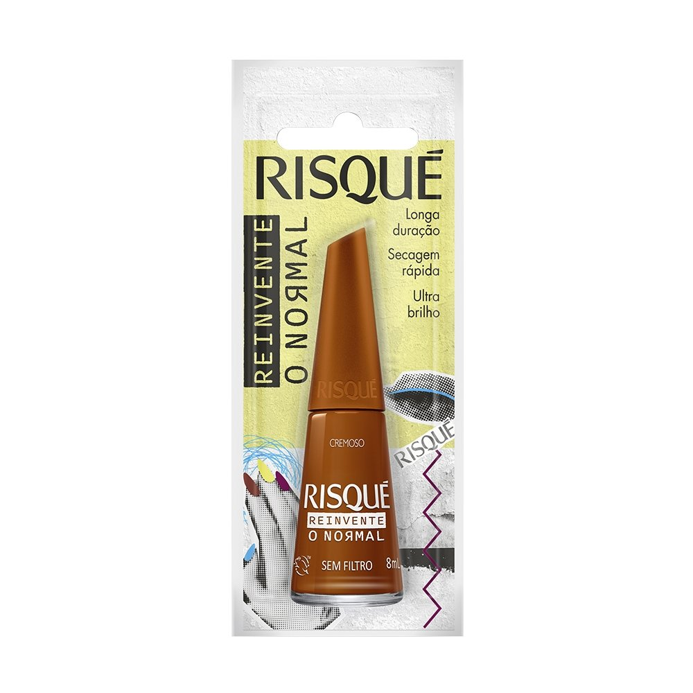Esmalte Risqué Cremoso Reivente Sem Filtro Blister 8ml Esmalte Risqué Cremoso Reivente Sem Filtro Blister 8ml