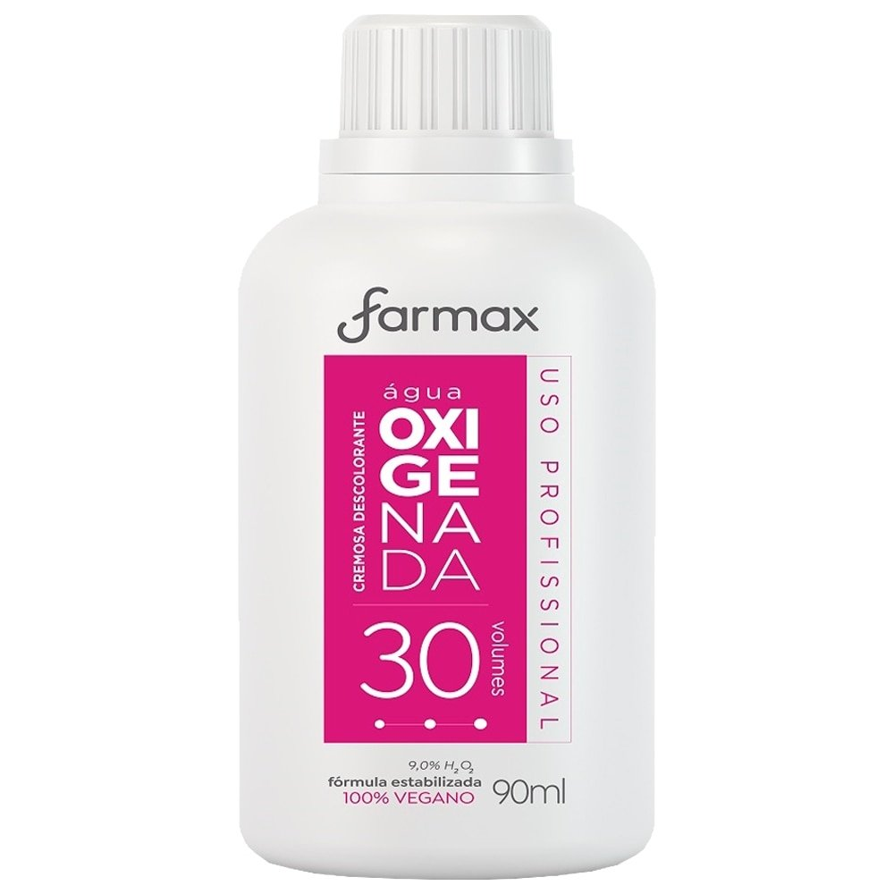 Água Oxigenada Farmax Cremosa 30 Volumes 90ml Embalagem c/ 12 Unidades Água Oxigenada Farmax Cremosa 30 Volumes 90ml Embalagem c/ 12 Unidades