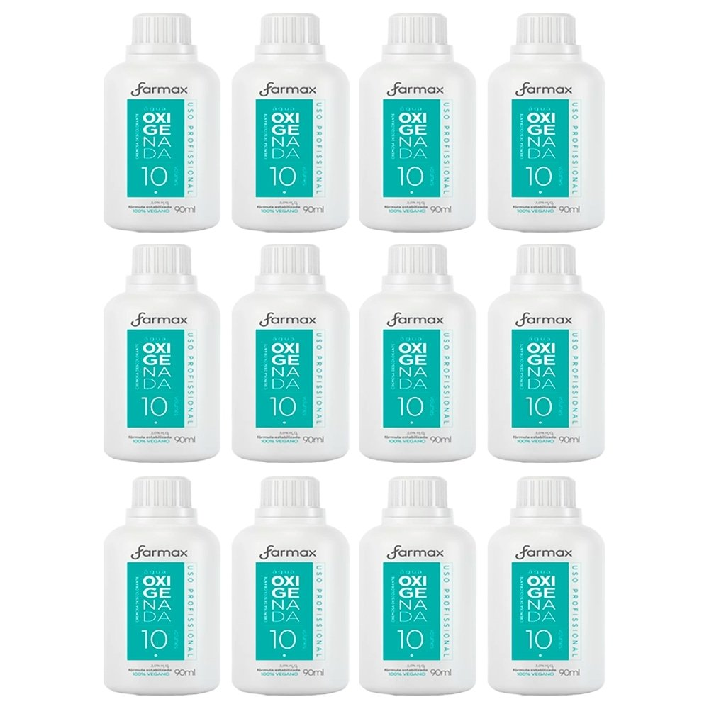 Água Oxigenada Farmax Cremosa 10 Volumes 90ml Embalagem c/ 12 Unidades Água Oxigenada Farmax Cremosa 10 Volumes 90ml Embalagem c/ 12 Unidades
