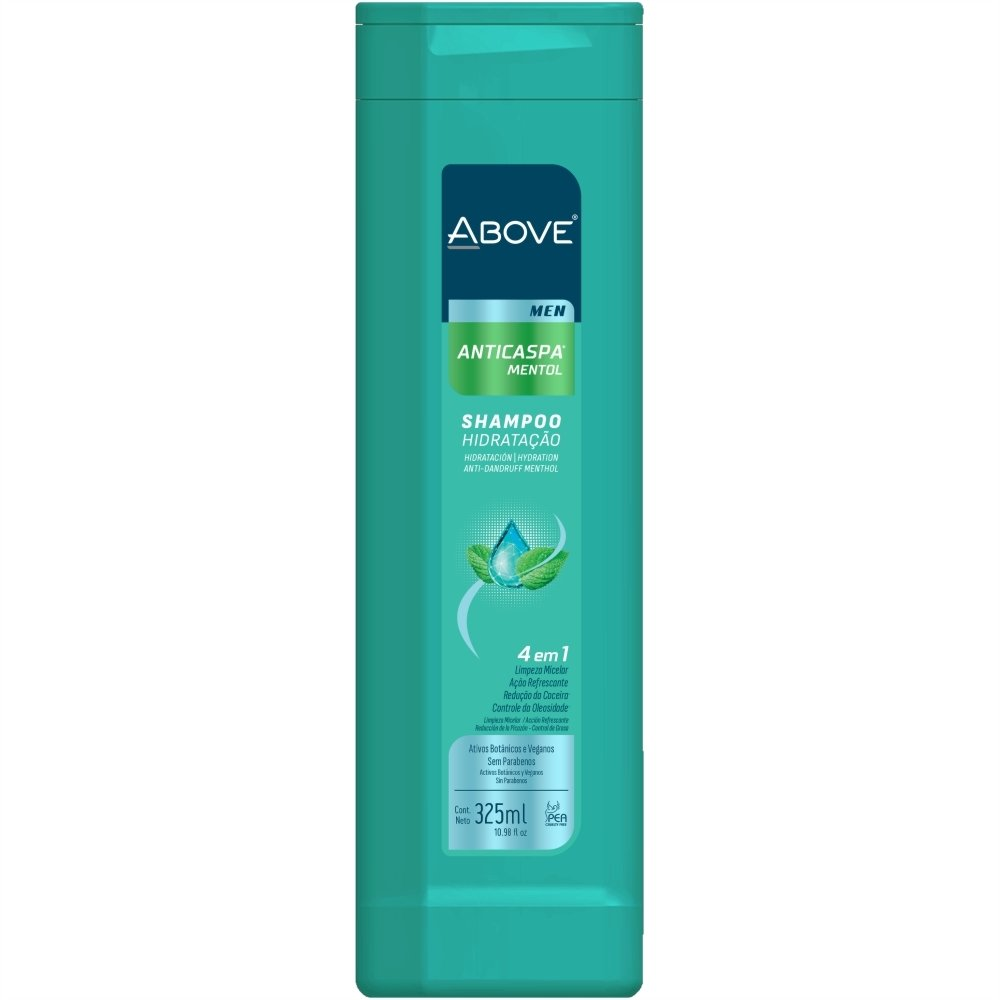 Shampoo Above Men Anticaspa Hidratação Mentol 4 em 1 325ml Shampoo Above Men Anticaspa Hidratação Mentol 4 em 1 325ml