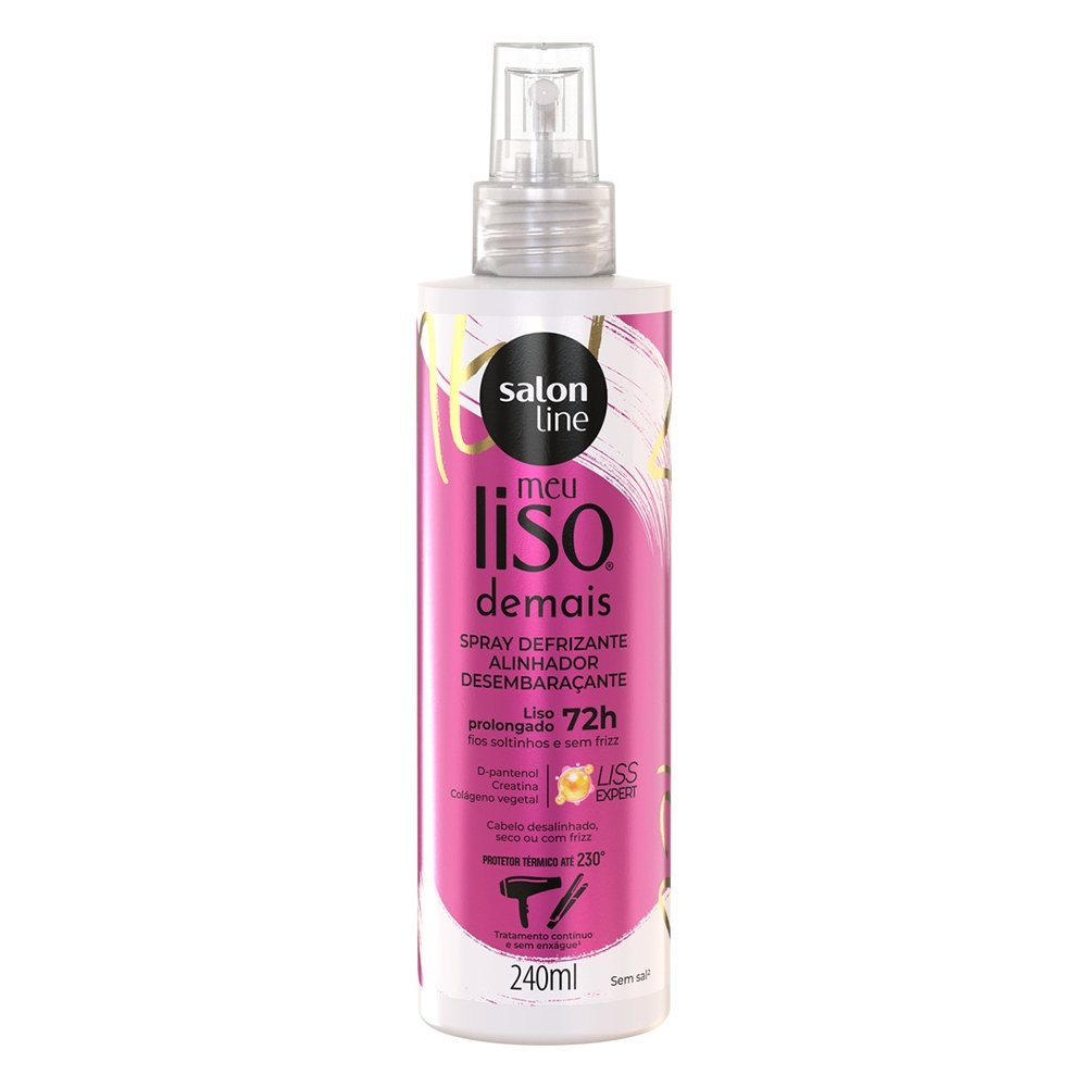 Defrizante Salon Line Meu Liso Demais Protetor Térmico Spray 240ml Defrizante Salon Line Meu Liso Demais Protetor Térmico Spray 240ml