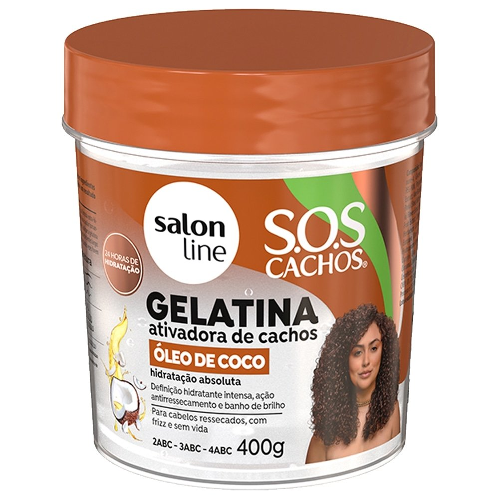 Gelatina Salon Line SOS Cachos - Óleo de Coco 400g Gelatina Salon Line SOS Cachos - Óleo de Coco 400g