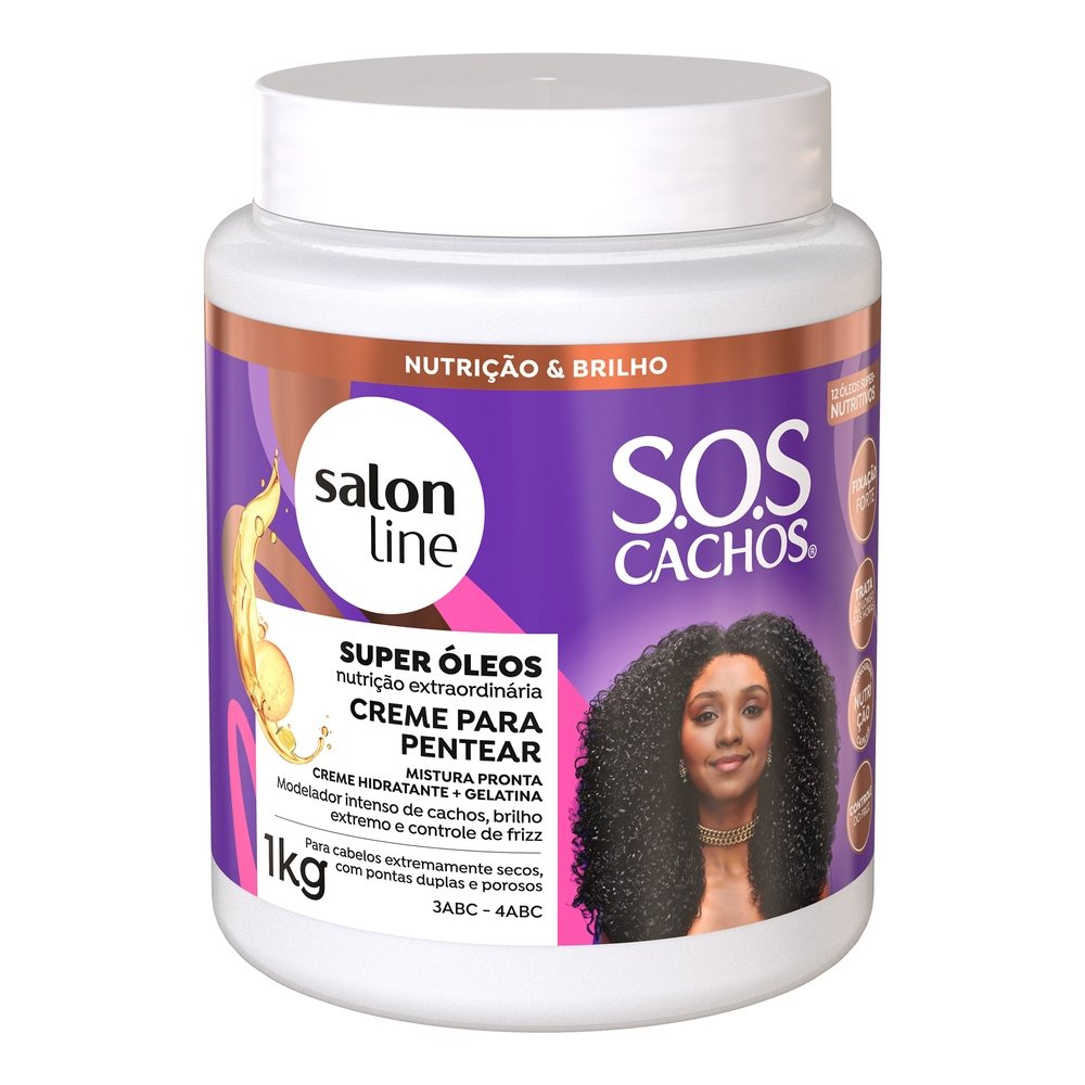Creme para Pentear Salon Line SOS Cachos - Super Óleos 1Kg Creme para Pentear Salon Line SOS Cachos - Super Óleos 1Kg