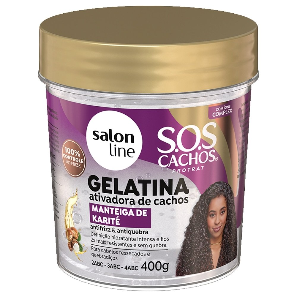 Gelatina Salon Line SOS Cachos - Manteiga de Karité 400g Gelatina Salon Line SOS Cachos - Manteiga de Karité 400g