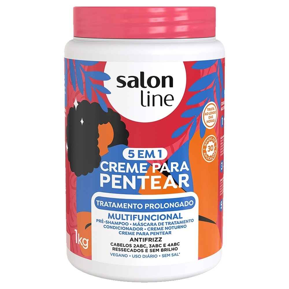 Creme para Pentear Salon Line - 5 em 1 Tratamento Prolongado 1Kg Creme para Pentear Salon Line - 5 em 1 Tratamento Prolongado 1Kg