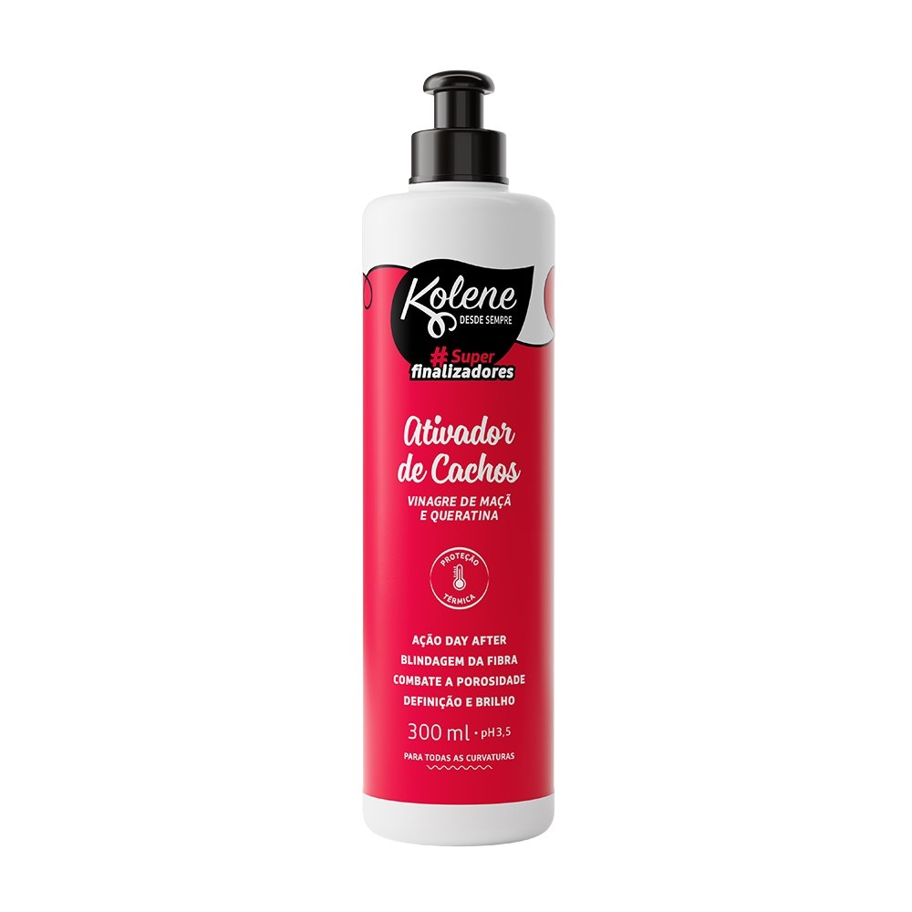 Ativador de Cachos Kolene Superfinalizadores - Vinagre de Maçã e Queratina 300ml Ativador de Cachos Kolene Superfinalizadores - Vinagre de Maçã e Queratina 300ml
