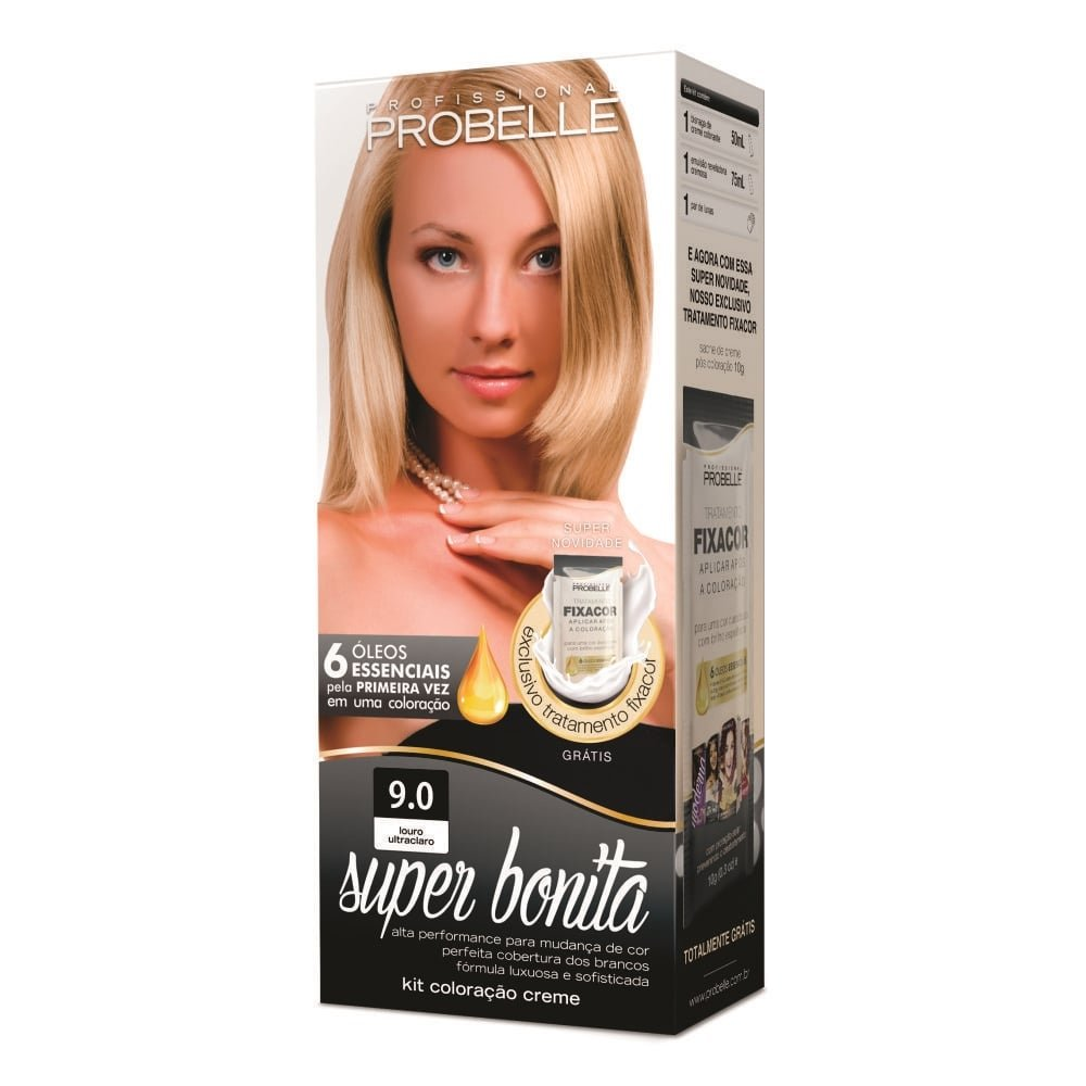 Tintura Probelle Super Bonita 9.0 Louro Ultraclaro 50ml Tintura Probelle Super Bonita 9.0 Louro Ultraclaro 50ml