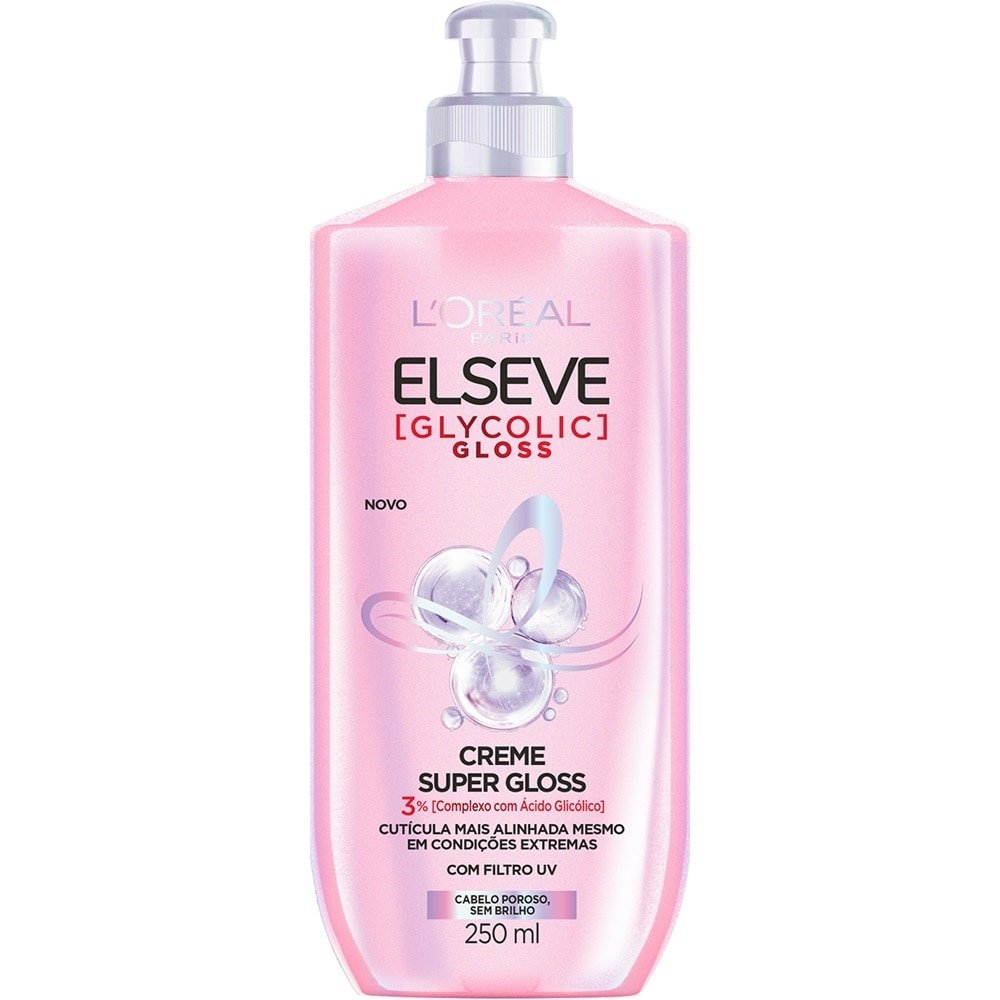 Creme Para Pentear Elseve Glycolic Gloss 250ml Creme Para Pentear Elseve Glycolic Gloss 250ml