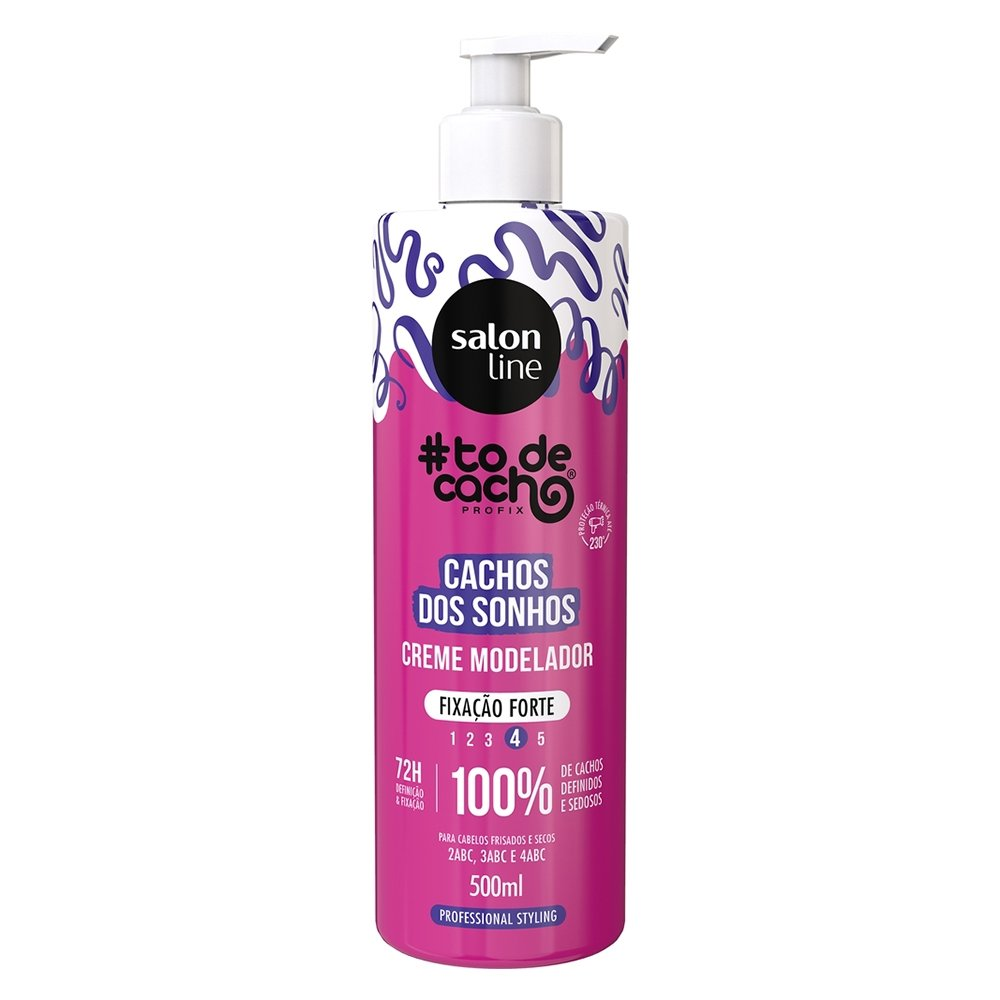 Creme Modelador Salon Line Cachos dos Sonhos Fixação Forte 500ml Creme Modelador Salon Line Cachos dos Sonhos Fixação Forte 500ml