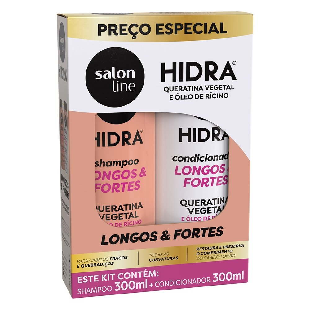 Shampoo + Condicionador Salon Line Hidra Queratina e Óleo de Ricino 300ml Shampoo + Condicionador Salon Line Hidra Queratina e Óleo de Ricino 300ml