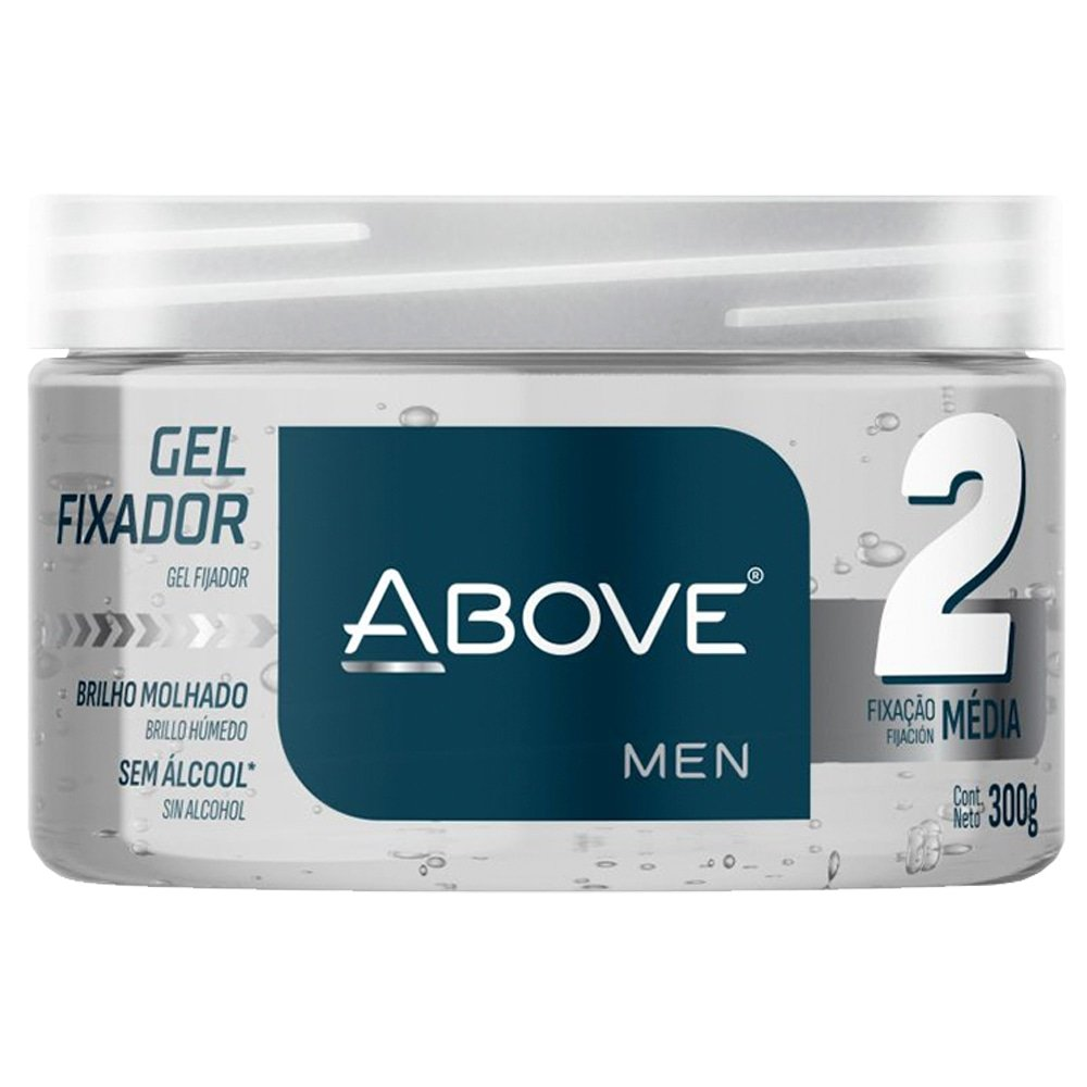 Gel Fixador Above Brilho Molhado Incolor Ação Média 300g Gel Fixador Above Brilho Molhado Incolor Ação Média 300g