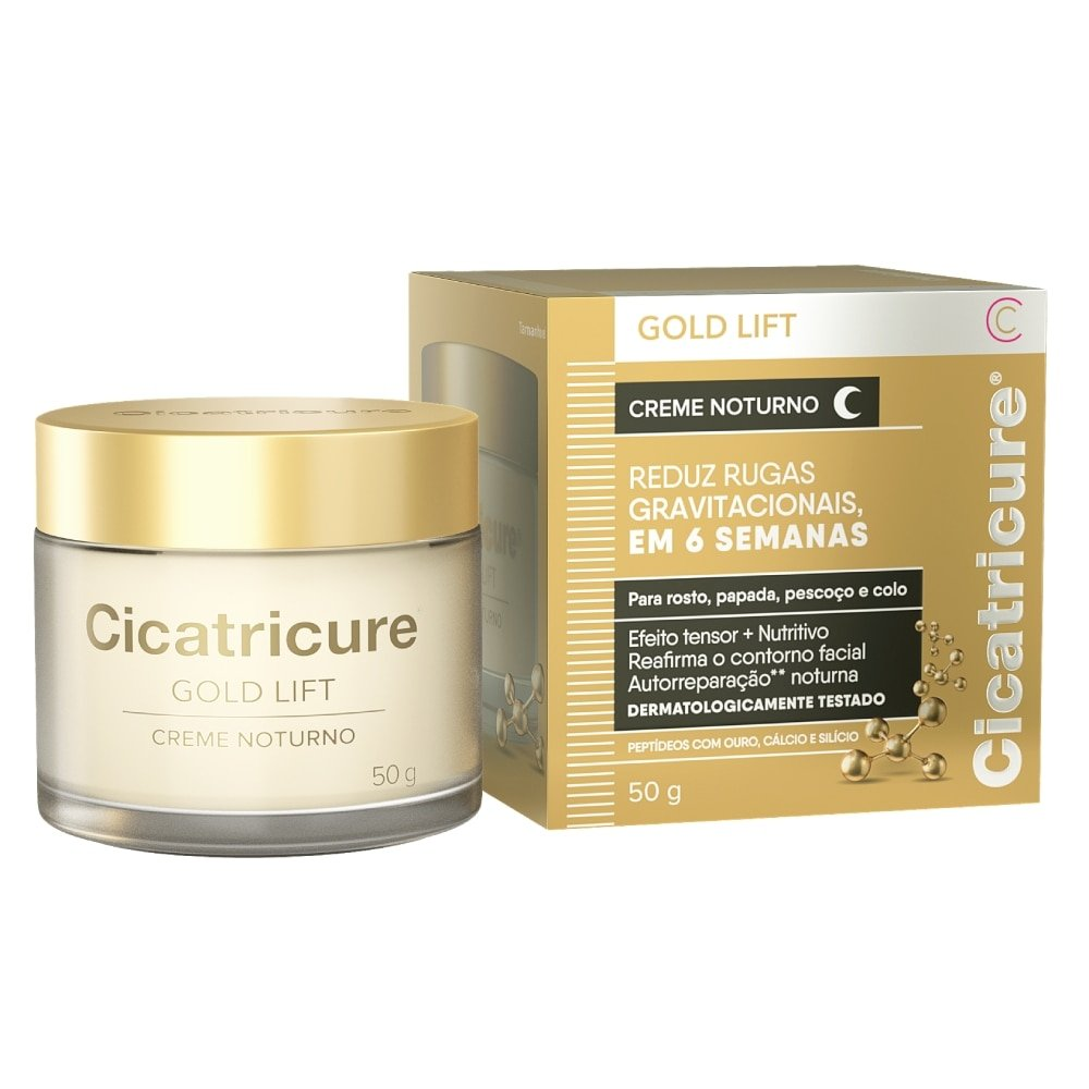 Creme Facial Cicatricure Gold Lift Noturno 50g Creme Facial Cicatricure Gold Lift Noturno 50g