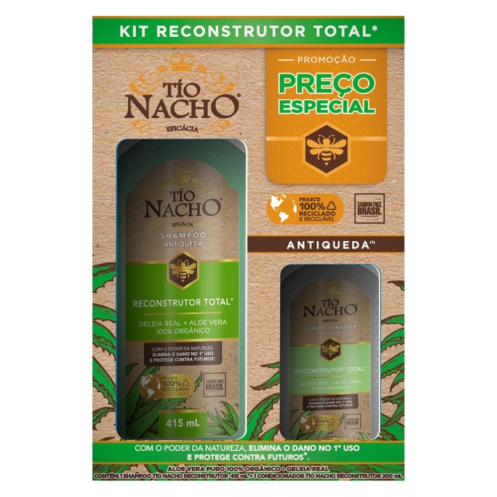Shampoo 415ml+Condicionador Tio Nacho Reconstrutor 200ml Shampoo 415ml+Condicionador Tio Nacho Reconstrutor 200ml