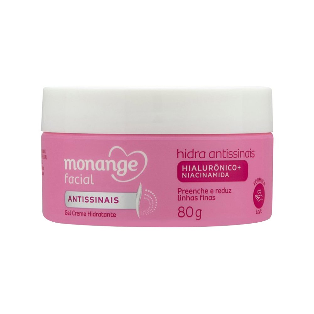 Creme Facial Hidratante Monange Hidra Antissinais com Ácido Hialurônico e Niacinamida 80g Creme Facial Hidratante Monange Hidra Antissinais com Ácido Hialurônico e Niacinamida 80g