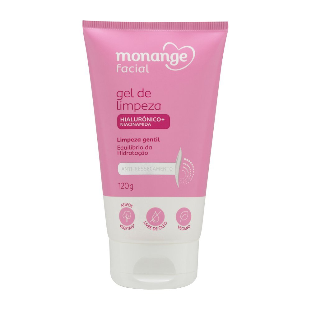 Gel de Limpeza Monange Facial Anti-Ressecamento com Ácido Hialurônico e Niacinamida 120g Gel de Limpeza Monange Facial Anti-Ressecamento com Ácido Hialurônico e Niacinamida 120g