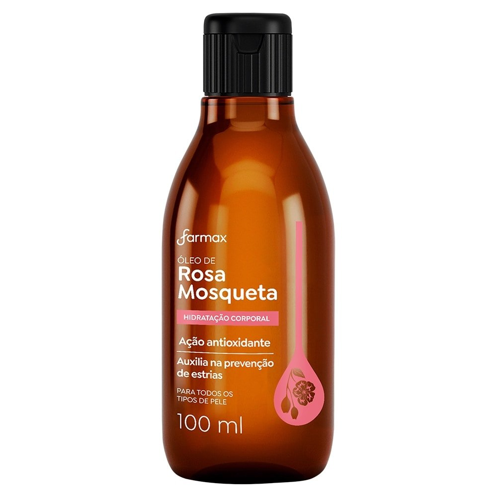 Óleo Capilar e Corpo Farmax Rosa Mosqueta 100ml - Embalagem com 12 Unidades Óleo Capilar e Corpo Farmax Rosa Mosqueta 100ml - Embalagem com 12 Unidades