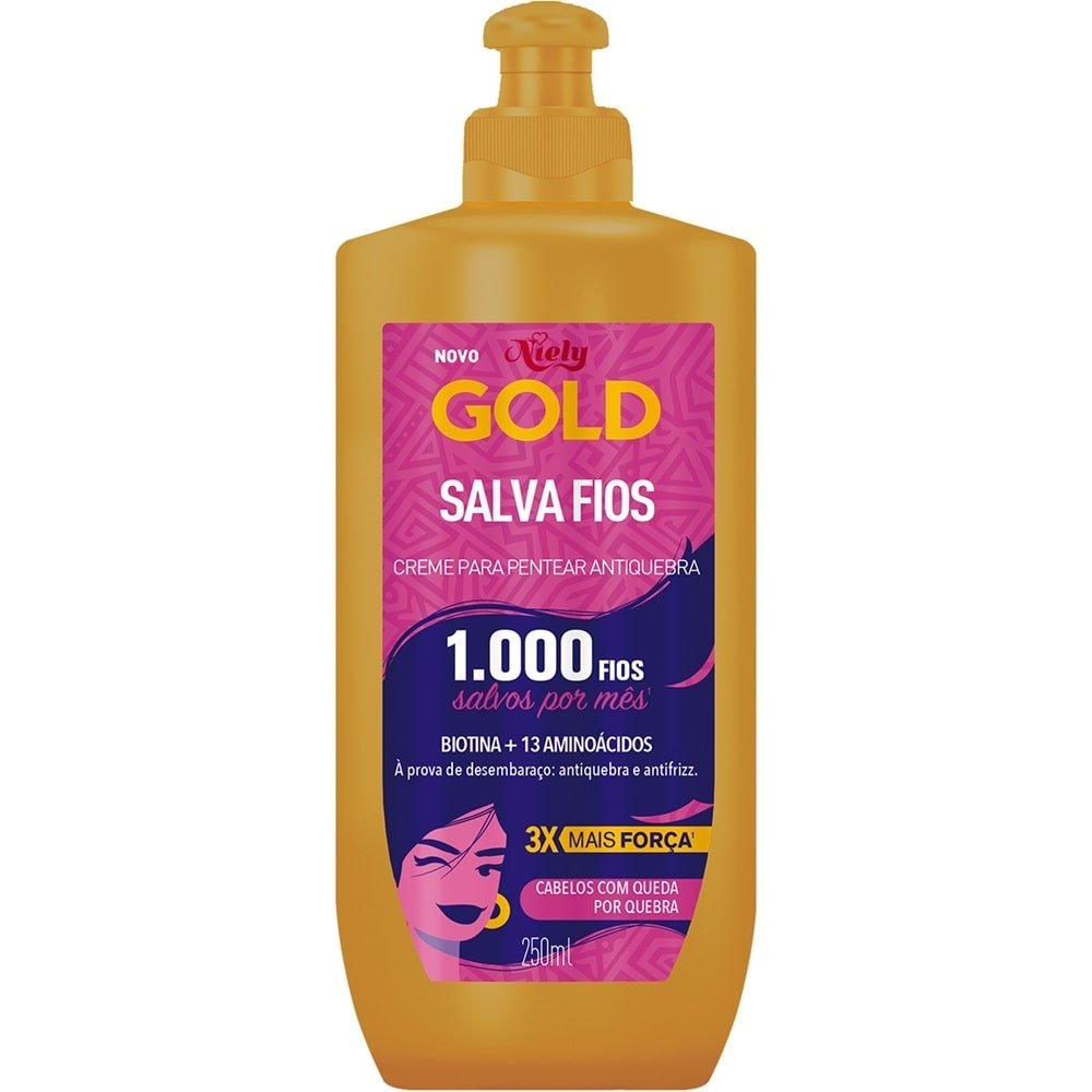 Creme para Pentear Niely Gold Salva Fios 250ml Creme para Pentear Niely Gold Salva Fios 250ml