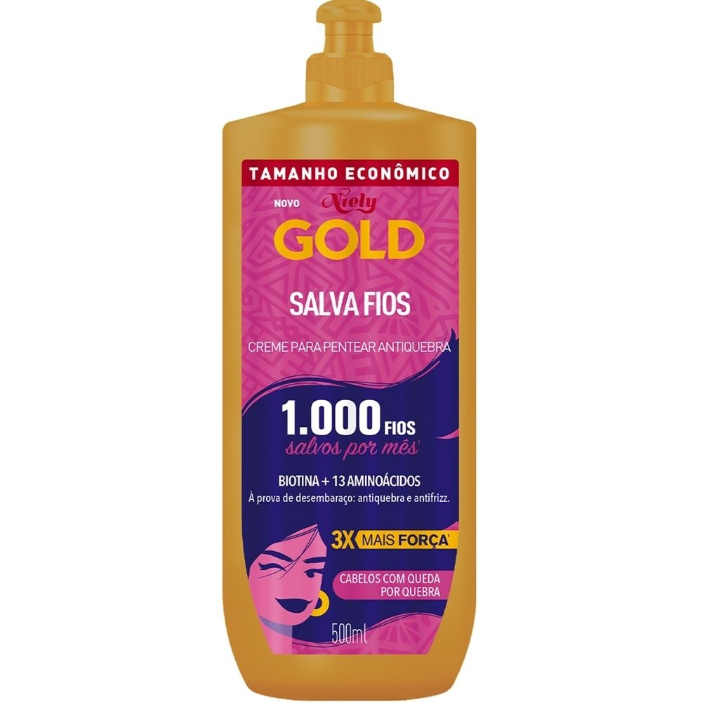 Creme para Pentear Niely Gold Salva Fios 500ml Creme para Pentear Niely Gold Salva Fios 500ml
