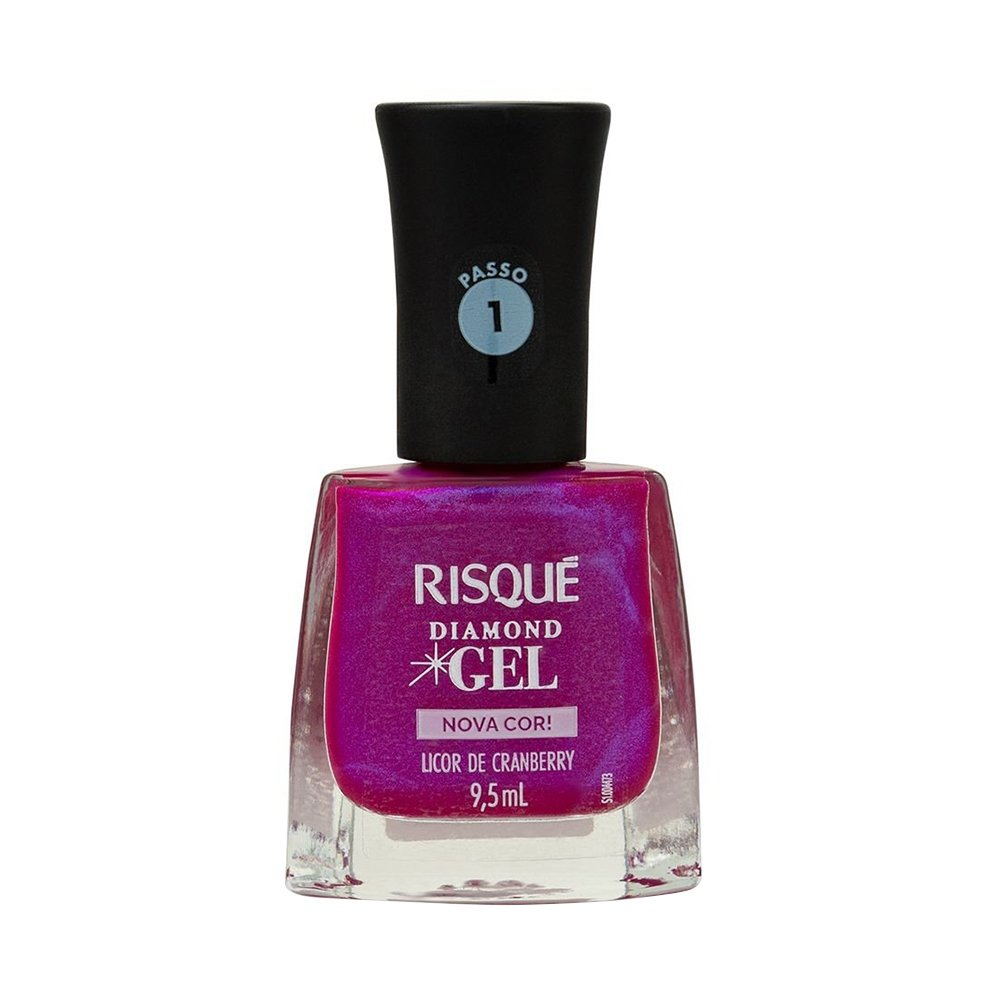 Esmalte Risqué Cintilante Diamond Gel Licor de Cranberry Avulso 9,5ml Esmalte Risqué Cintilante Diamond Gel Licor de Cranberry Avulso 9,5ml
