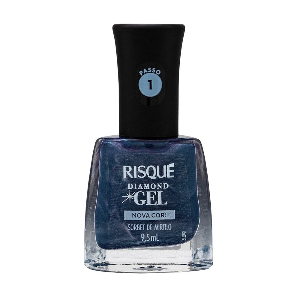 Esmalte Risqué Cintilante Diamond Gel Sorbet de Mirtilo Avulso 9,5ml Esmalte Risqué Cintilante Diamond Gel Sorbet de Mirtilo Avulso 9,5ml