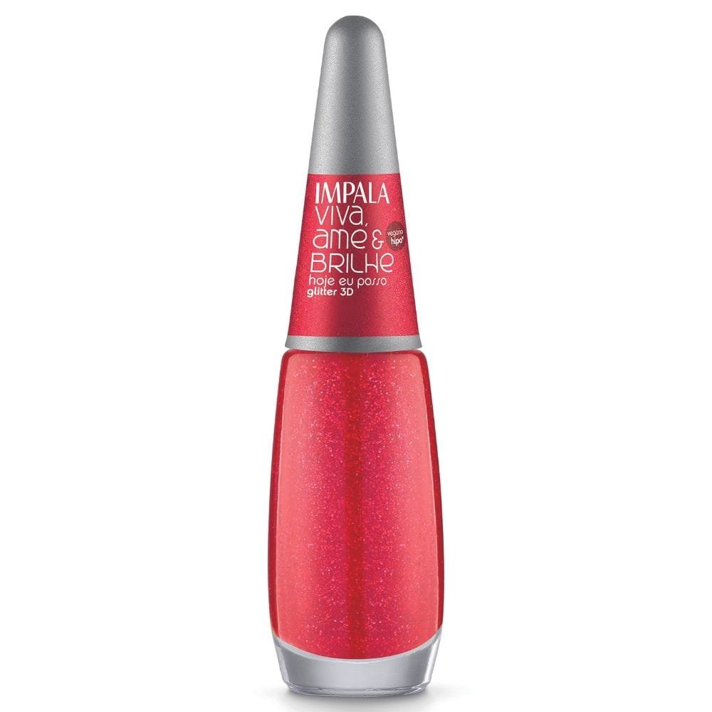Esmalte Impala Viva, Ame e Brilhe Glitter, Hoje Eu Posso - Blister, 7,5ml Esmalte Impala Viva, Ame e Brilhe Glitter, Hoje Eu Posso - Blister, 7,5ml