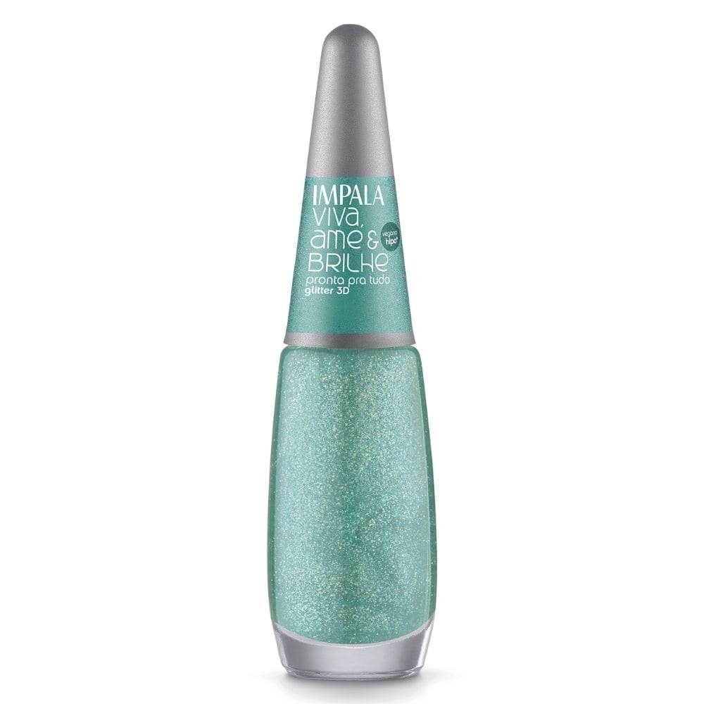 Esmalte Impala Viva, Ame e Brilhe Glitter, Pronta pra Tudo - Blister, 7,5ml Esmalte Impala Viva, Ame e Brilhe Glitter, Pronta pra Tudo - Blister, 7,5ml