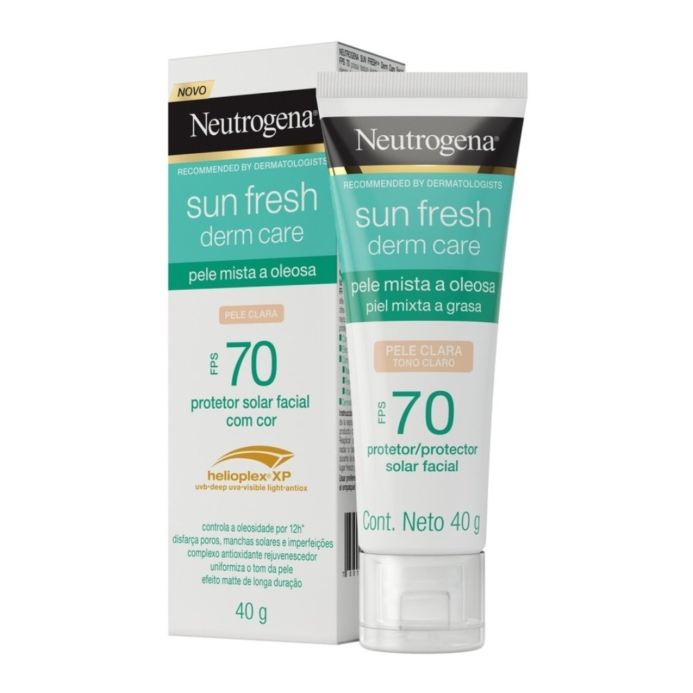 Protetor Facial Neutrogena Pele Clara FPS 70 40g Protetor Facial Neutrogena Pele Clara FPS 70 40g