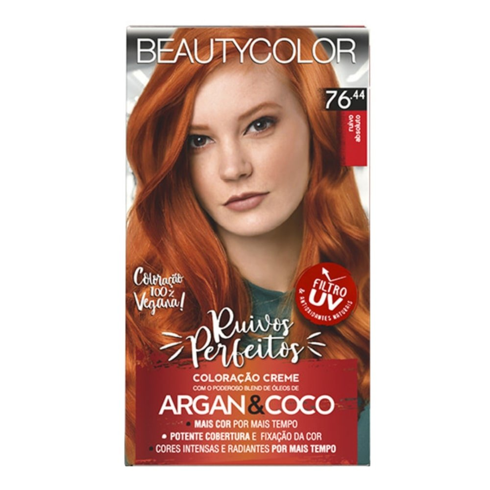 Tintura Beauty Color Creme Kit 76.44 Ruivo Absoluto Tintura Beauty Color Creme Kit 76.44 Ruivo Absoluto