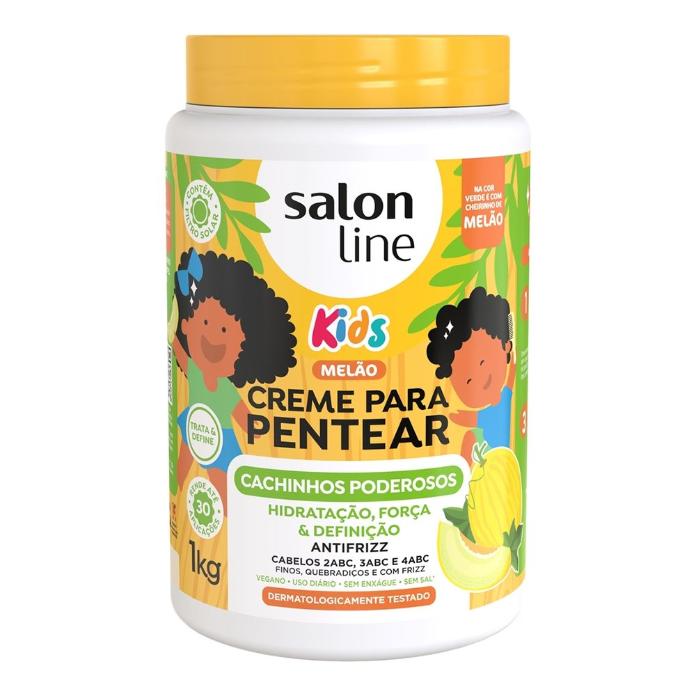Creme para Pentear Salon Line Kids Cachinhos Poderosos Melão 1kg Creme para Pentear Salon Line Kids Cachinhos Poderosos Melão 1kg