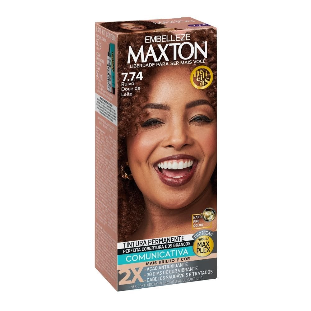 Tintura Maxton Kit Prático 7.74 Doce de Leite Tintura Maxton Kit Prático 7.74 Doce de Leite