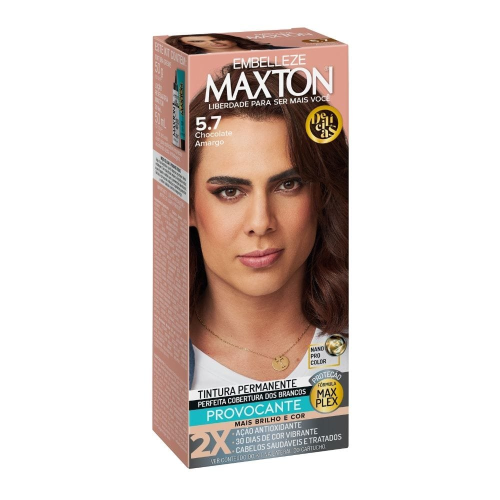 Tintura Maxton Kit Prático 5.7 Chocolate Amargo Tintura Maxton Kit Prático 5.7 Chocolate Amargo