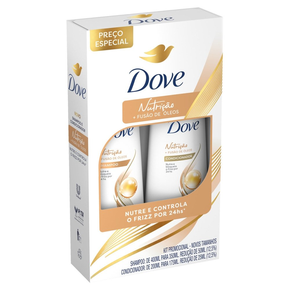 Kit Shampoo 350ml + Condicionador 175ml Dove Explosão de Oleos e Nutrição Kit Shampoo 350ml + Condicionador 175ml Dove Explosão de Oleos e Nutrição