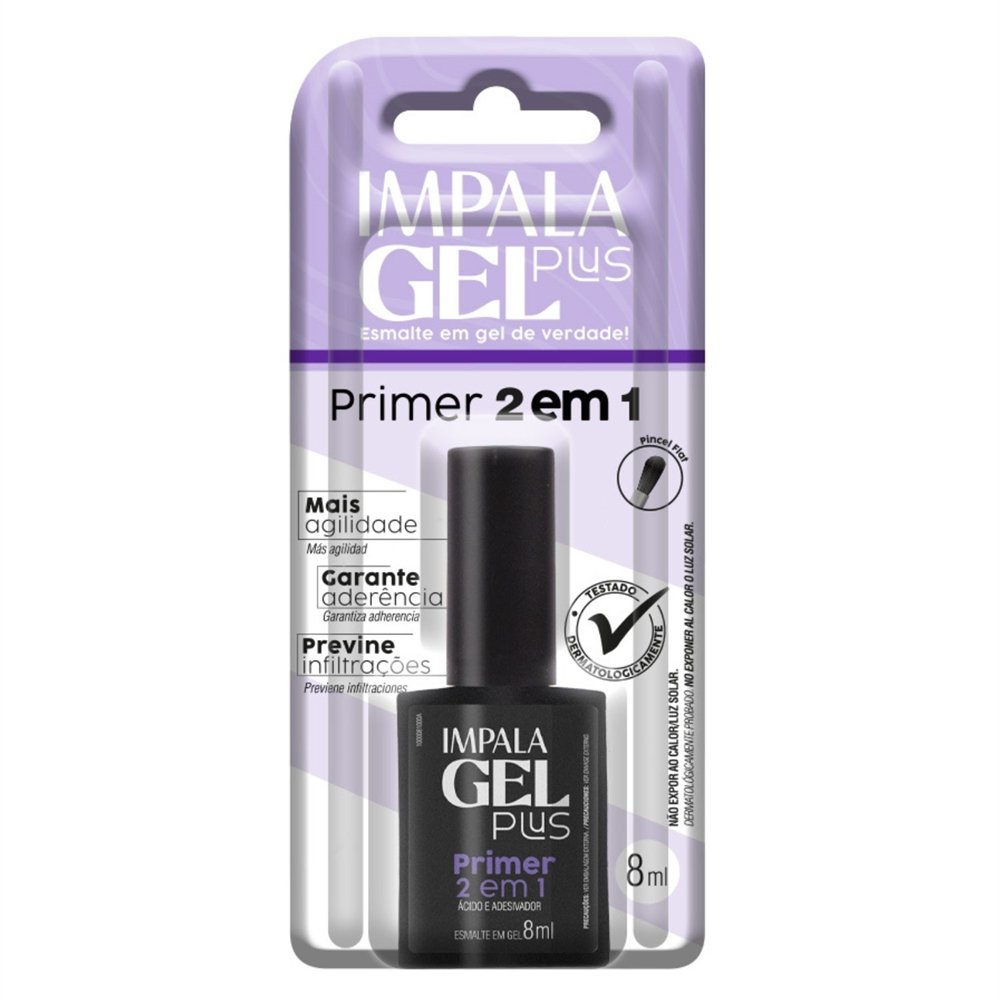 Esmalte Impala Gel Plus Primer 2 em 1 Blister 8ml Esmalte Impala Gel Plus Primer 2 em 1 Blister 8ml