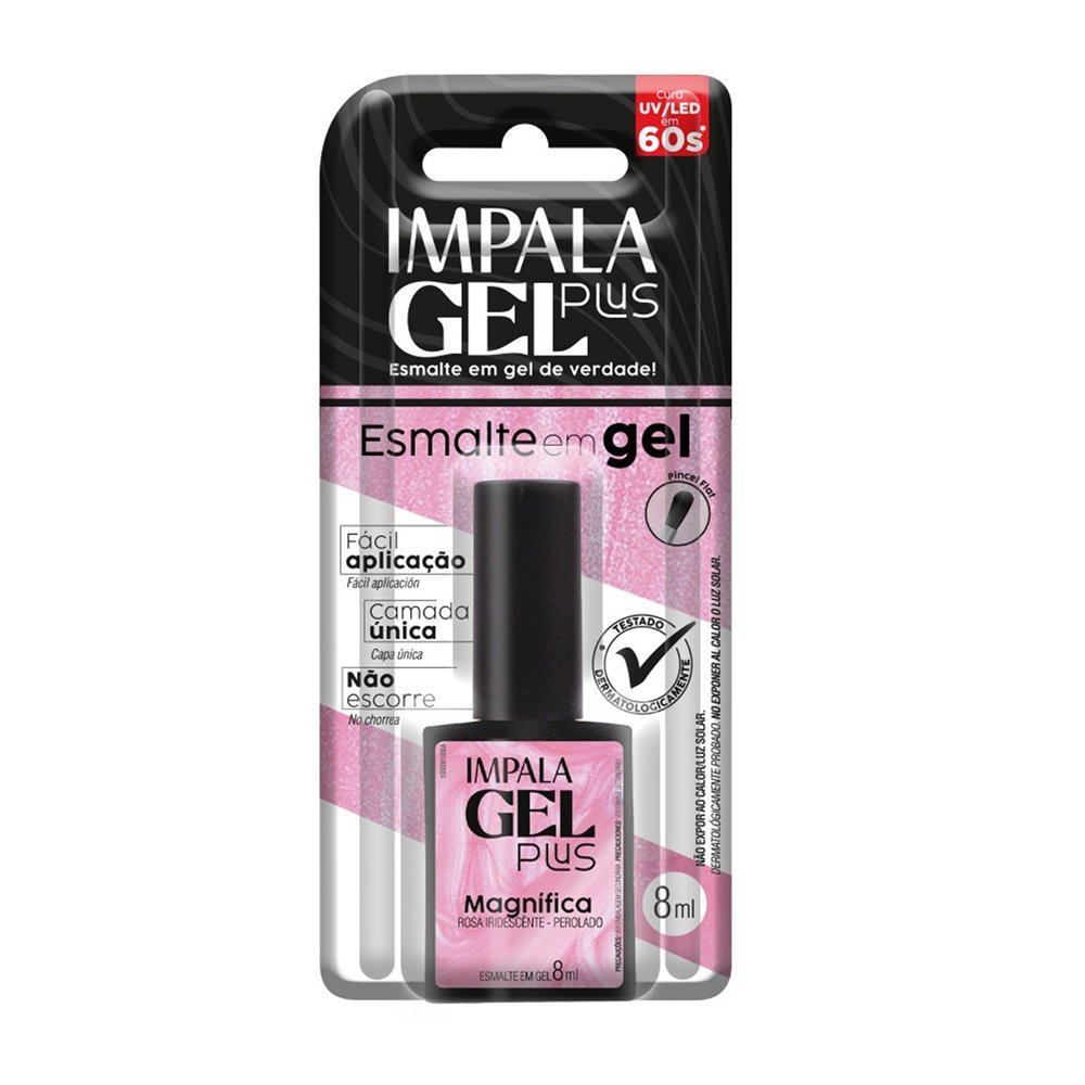 Esmalte Impala Gel Plus Perolado Magnífica Blister 8ml Esmalte Impala Gel Plus Perolado Magnífica Blister 8ml