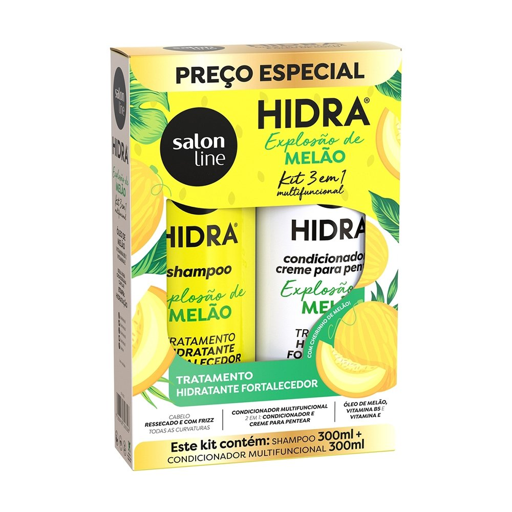 Kit Shampoo + Condiconador Salon Line Hidra Melão 300ml Kit Shampoo + Condiconador Salon Line Hidra Melão 300ml