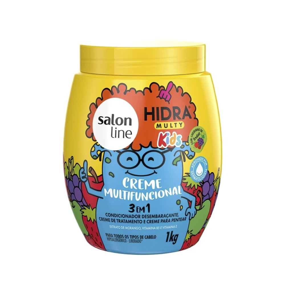 Creme para Pentear Salon Line Multifuncional Kids Hidra Multy 1Kg Creme para Pentear Salon Line Multifuncional Kids Hidra Multy 1Kg
