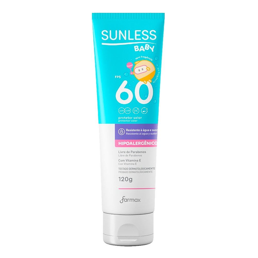 Protetor Solar Sunless Baby FPS 60 120g Protetor Solar Sunless Baby FPS 60 120g