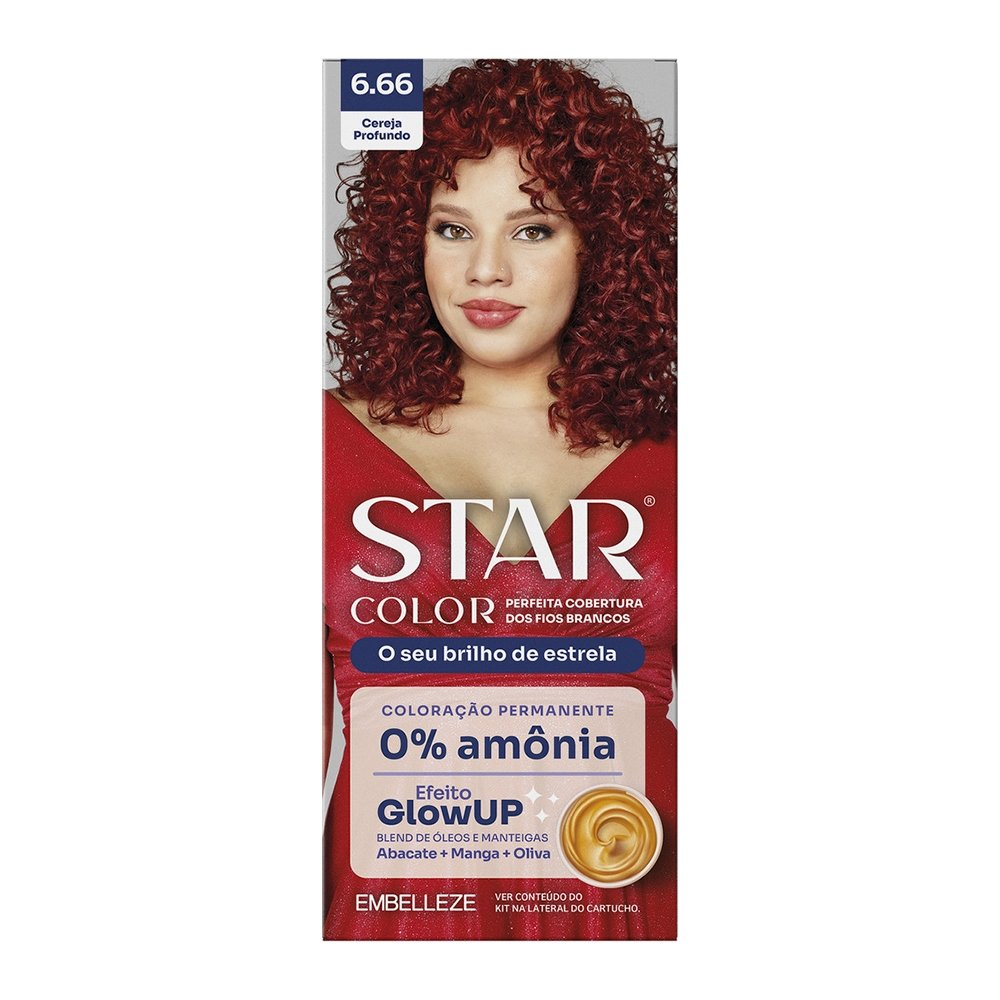 Tintura Starcolor Kit Prático 6.66 Cereja Profundo sem Amônia Tintura Starcolor Kit Prático 6.66 Cereja Profundo sem Amônia