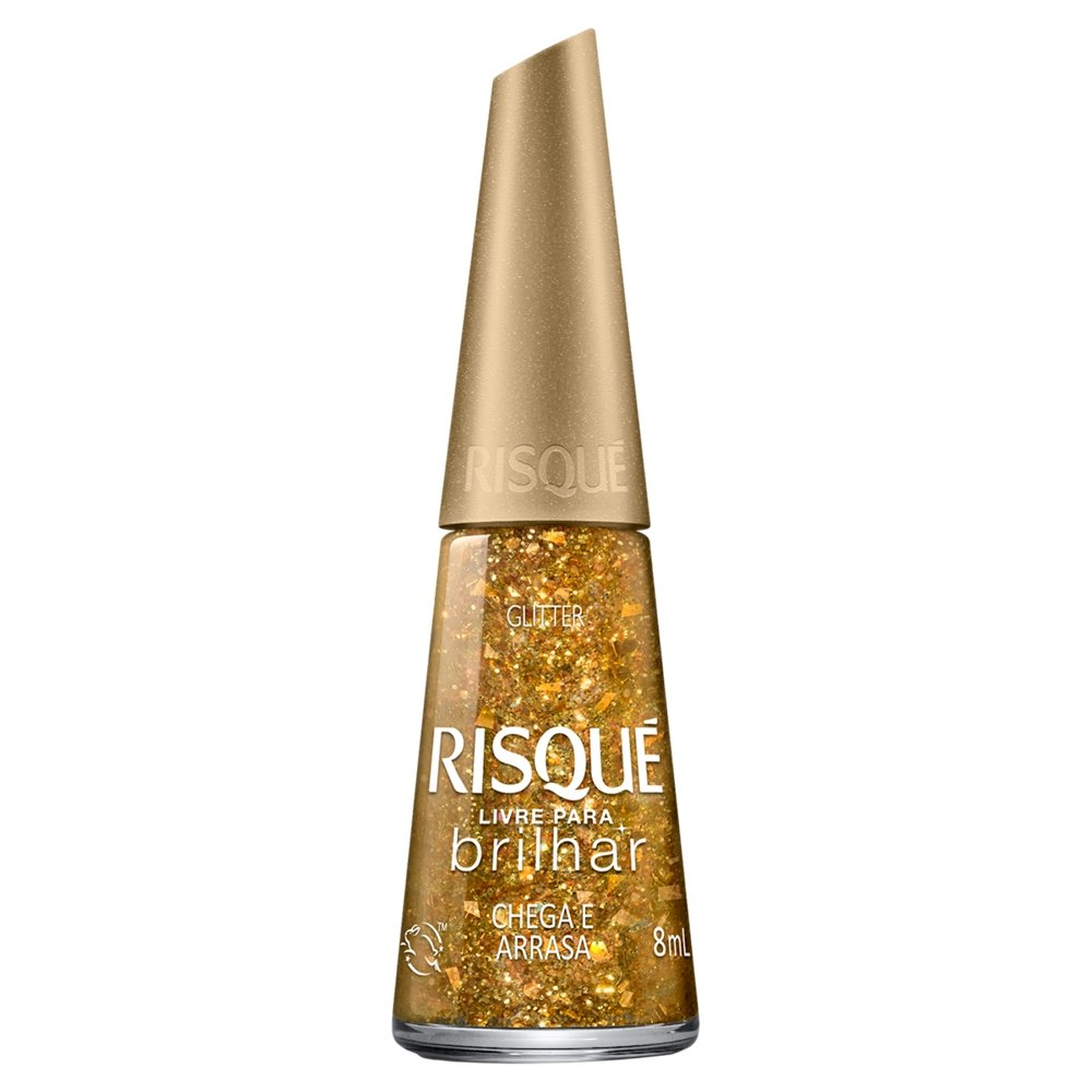Esmalte Risqué Glitter Chega e Arrasa Avulso 8ml